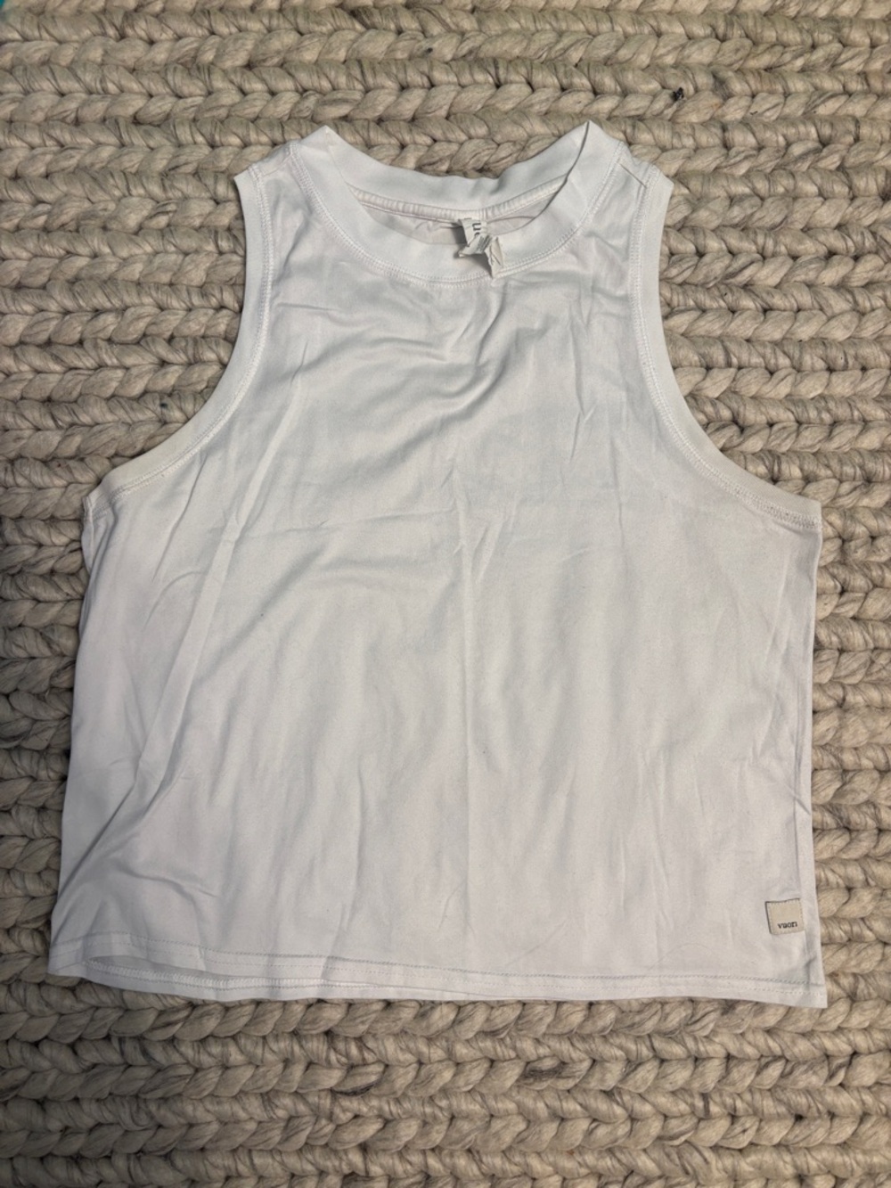 Vuori White Cropped Tank Top